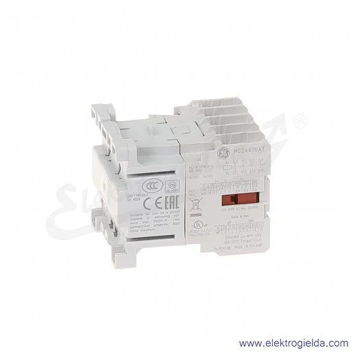 Stycznik MC2A400AT6 230V AC 50/60 HZ 5.5KW/400V AC-3, 20A AC-1, 4-polowy Stycznik MC2A400AT6 230V AC 50/60 HZ 5.5KW/400V AC-3, 20A AC-1, 4-polowy