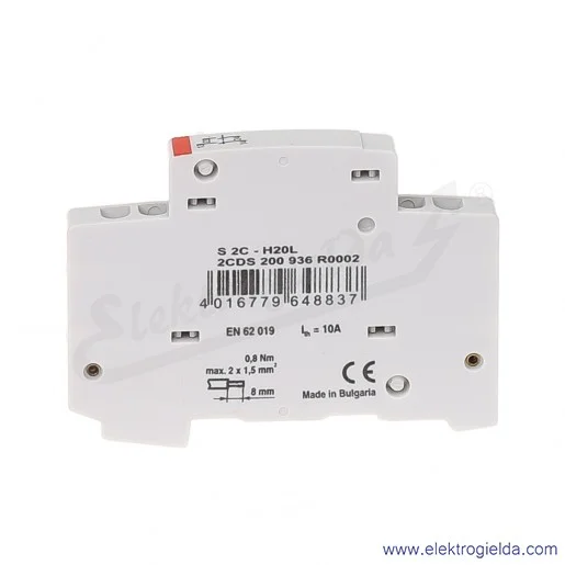 Styk pomocniczy S2C-H20L montaż boczny lewy 2NO Styk pomocniczy S2C-H20L montaż boczny lewy 2NO
