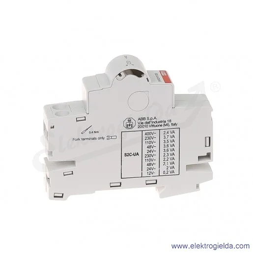 Wyzwalacz podnapięciowy S2C-UA 230 V AC montaż boczny Wyzwalacz podnapięciowy S2C-UA 230 V AC montaż boczny