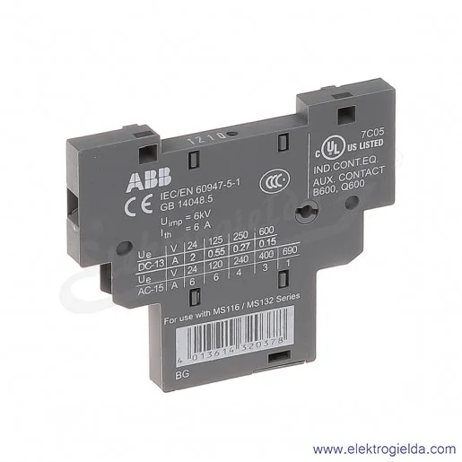 Styk pomocniczy HK1-20 2NO do montażu z boku Styk pomocniczy HK1-20 2NO do montażu z boku