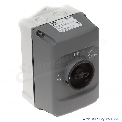 Obudowa IB132-G napęd szary/czarny o stopniu ochrony IP65 z możliwością blokowania na maksymalnie trzy kłódki o średnicy pałąka Obudowa IB132-G napęd szary/czarny o stopniu ochrony IP65 z możliwością blokowania na maksymalnie trzy kłódki o średnicy pałąka