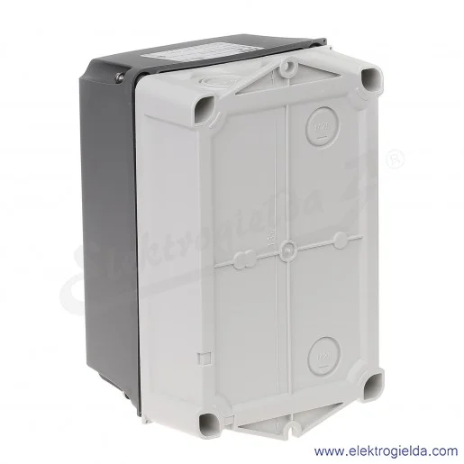 Obudowa IB132-G napęd szary/czarny o stopniu ochrony IP65 z możliwością blokowania na maksymalnie trzy kłódki o średnicy pałąka Obudowa IB132-G napęd szary/czarny o stopniu ochrony IP65 z możliwością blokowania na maksymalnie trzy kłódki o średnicy pałąka