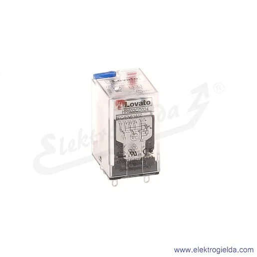 Przekaźnik elektromagnetyczny HR602CD012 2P 7A 24VDC wskaźnik LED, przycisk mechaniczny Przekaźnik elektromagnetyczny HR602CD012 2P 7A 24VDC wskaźnik LED, przycisk mechaniczny