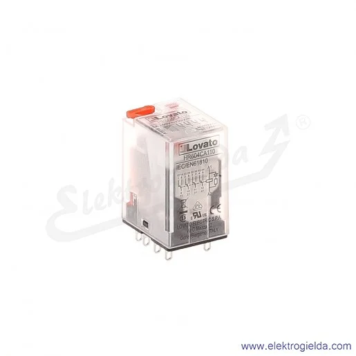 Przekaźnik elektromagnetyczny HR604CA110 4P 5A 110VAC wskaźnik LED, przycisk mechaniczny Przekaźnik elektromagnetyczny HR604CA110 4P 5A 110VAC wskaźnik LED, przycisk mechaniczny