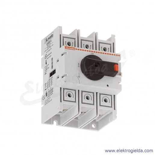Rozłącznik GA080A 0-1 3P 80A montaż na szynę TH35 Rozłącznik GA080A 0-1 3P 80A montaż na szynę TH35