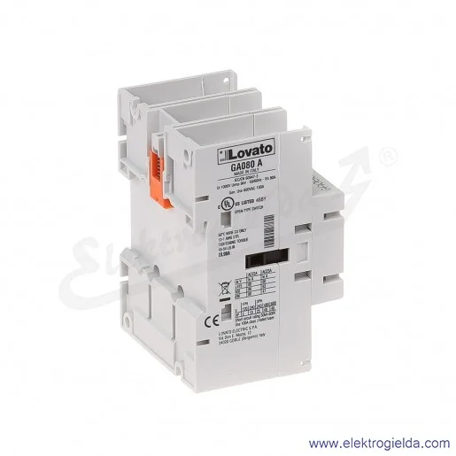 Rozłącznik GA080A 0-1 3P 80A montaż na szynę TH35 Rozłącznik GA080A 0-1 3P 80A montaż na szynę TH35