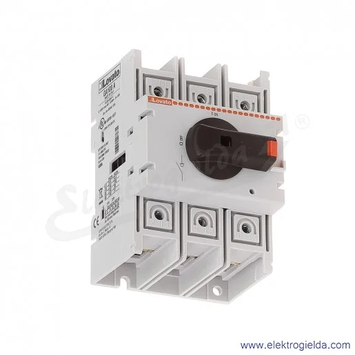 Rozłącznik GA100A 0-1 3P 100A montaż na szynę TH35 Rozłącznik GA100A 0-1 3P 100A montaż na szynę TH35