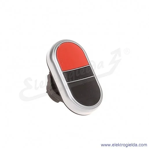 Przycisk główka LPC B7112 dwuklawiszowy czarno-czerwony, 2 kryte, samoczynny powrót Przycisk główka LPC B7112 dwuklawiszowy czarno-czerwony, 2 kryte, samoczynny powrót