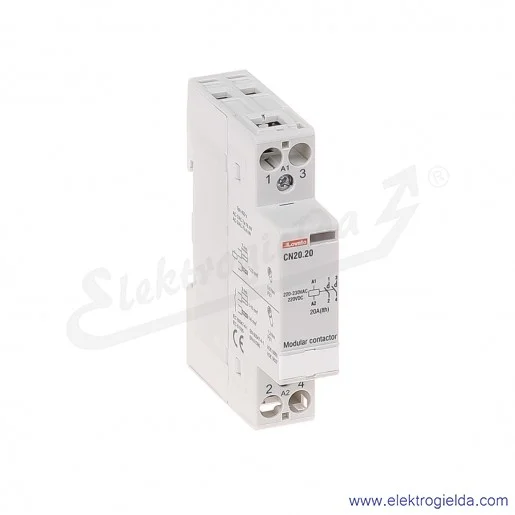 Stycznik modułowy CN2011220 1NO+1NC 230VAC/220VDC, Ith 20A Stycznik modułowy CN2011220 1NO+1NC 230VAC/220VDC, Ith 20A