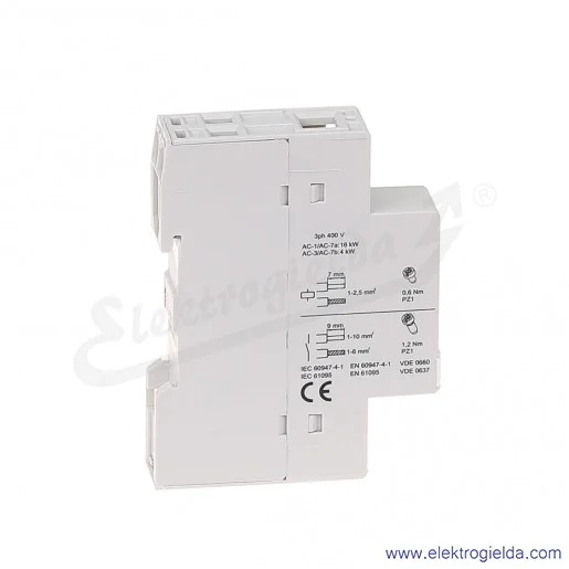 Stycznik modułowy CN2011220 1NO+1NC 230VAC/220VDC, Ith 20A Stycznik modułowy CN2011220 1NO+1NC 230VAC/220VDC, Ith 20A