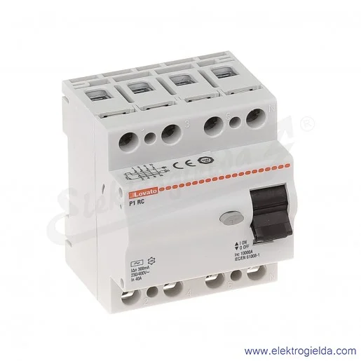 Wyłącznik różnicowoprądowy P1RC4P40AC300 4P 40A 300mA typ AC Wyłącznik różnicowoprądowy P1RC4P40AC300 4P 40A 300mA typ AC