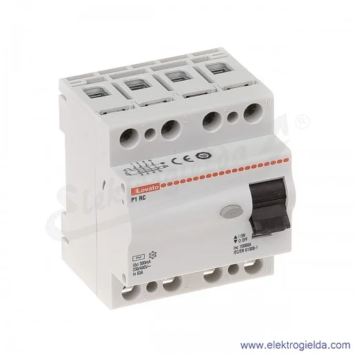 Wyłącznik różnicowoprądowy P1RC4P63AC300 4P 63A 300mA typ AC Wyłącznik różnicowoprądowy P1RC4P63AC300 4P 63A 300mA typ AC