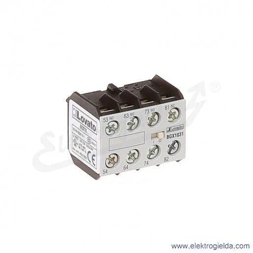 Styki pomocnicze 11BGX1031 1NO+3NC do styczników BG Styki pomocnicze 11BGX1031 1NO+3NC do styczników BG