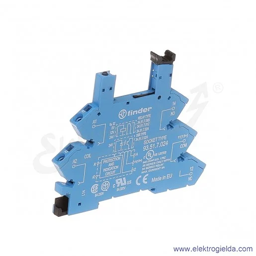 Gniazdo 93.51.7.024 do przekaźników serii 34.51, 34.81, 6-24V DC zaciski sprężynowe Gniazdo 93.51.7.024 do przekaźników serii 34.51, 34.81, 6-24V DC zaciski sprężynowe