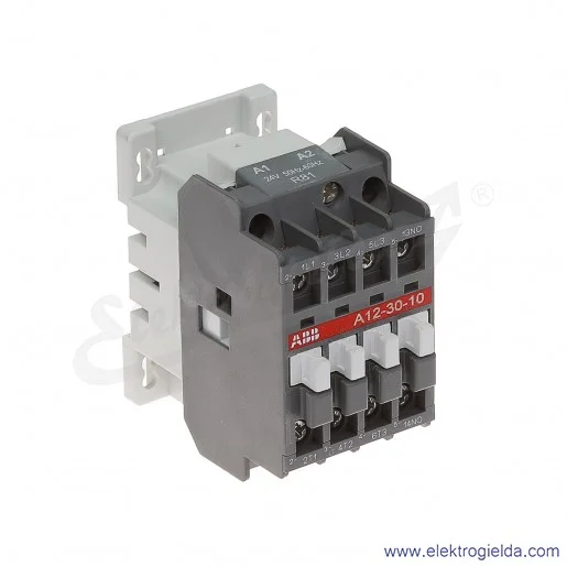 Stycznik A12-30-10 24V AC 50/60 HZ, 1NO, 5.5KW/400V AC-3, 27A AC-1, 3-polowy Stycznik A12-30-10 24V AC 50/60 HZ, 1NO, 5.5KW/400V AC-3, 27A AC-1, 3-polowy