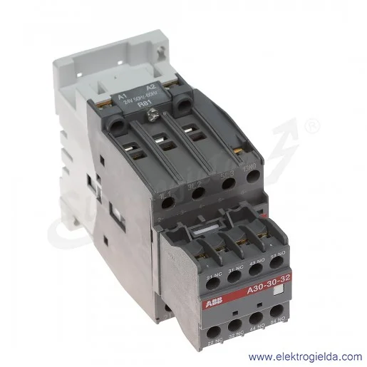 Stycznik A30-30-32 24V AC 50/60 HZ, 3NO+2NC, 15KW/400V AC-3, 55A AC-1, 3-polowy Stycznik A30-30-32 24V AC 50/60 HZ, 3NO+2NC, 15KW/400V AC-3, 55A AC-1, 3-polowy