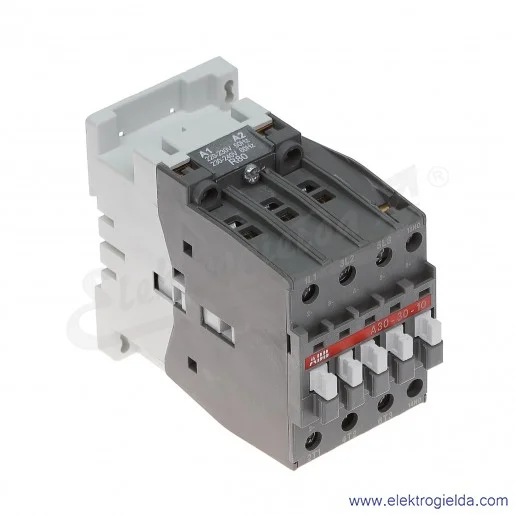 Stycznik A30-30-10 230V AC 50/60 HZ, 1NO, 15KW/400V AC-3, 55A AC-1, 3-polowy Stycznik A30-30-10 230V AC 50/60 HZ, 1NO, 15KW/400V AC-3, 55A AC-1, 3-polowy