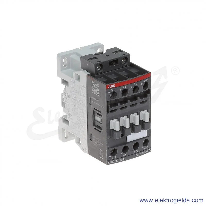 Stycznik AF09-30-10-13 100-250V AC/DC, 1NO, 4KW/400V 9A AC-3, 25A AC-1, 3-polowy Stycznik AF09-30-10-13 100-250V AC/DC, 1NO, 4KW/400V 9A AC-3, 25A AC-1, 3-polowy