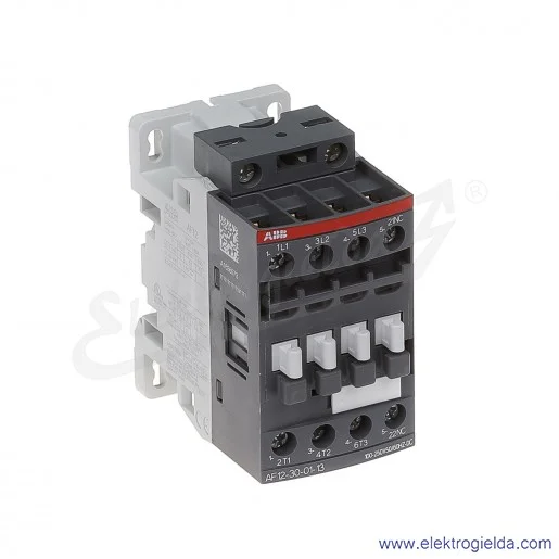 Stycznik AF12-30-01-13 100-250V AC/DC, 1NC, 5.5KW/400V 12A AC-3, 28A AC-1, 3-polowy Stycznik AF12-30-01-13 100-250V AC/DC, 1NC, 5.5KW/400V 12A AC-3, 28A AC-1, 3-polowy