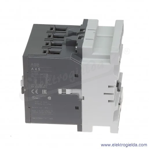 Stycznik A45-40-00 230V AC 50/60 HZ, 25KW/400V AC-3, 70A AC-1, 4-polowy Stycznik A45-40-00 230V AC 50/60 HZ, 25KW/400V AC-3, 70A AC-1, 4-polowy