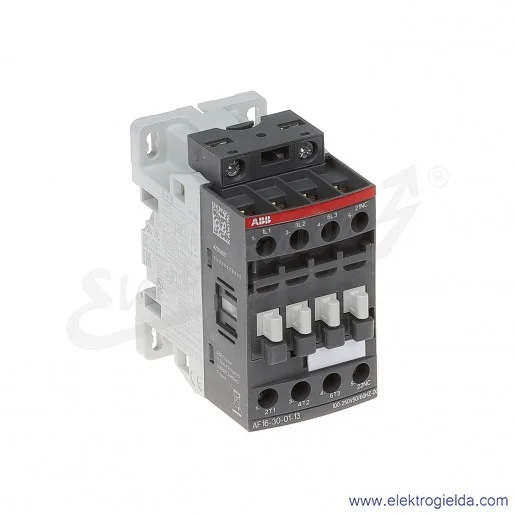 Stycznik AF16-30-01-13 100-250V AC/DC, 1NC, 7.5KW/400V 18A AC-3, 30A AC-1, 3-polowy Stycznik AF16-30-01-13 100-250V AC/DC, 1NC, 7.5KW/400V 18A AC-3, 30A AC-1, 3-polowy