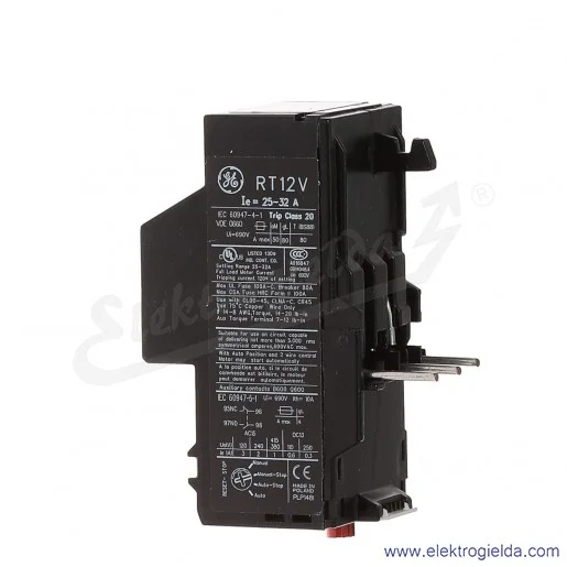 Przekaźnik termiczny RT12V 25-32 A (klasa 20) Przekaźnik termiczny RT12V 25-32 A (klasa 20)