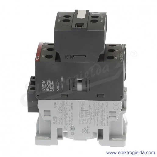 Stycznik AF26-30-11-11 24-60V AC/DC, 1NO+1NC, 11KW/400V 26A AC-3, 45A AC-1, 3-polowy Stycznik AF26-30-11-11 24-60V AC/DC, 1NO+1NC, 11KW/400V 26A AC-3, 45A AC-1, 3-polowy
