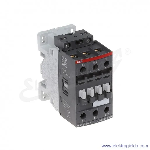 Stycznik AF30-30-00-11 24-60V AC/DC, 15KW/400V 32A AC-3, 50A AC-1, 3-polowy Stycznik AF30-30-00-11 24-60V AC/DC, 15KW/400V 32A AC-3, 50A AC-1, 3-polowy