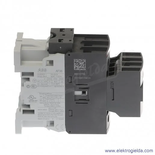 Stycznik AF38-30-11-13 100-250V AC/DC, 1NO+1NC, 18.5KW/400V 38A AC-3, 50A AC-1, 3-polowy Stycznik AF38-30-11-13 100-250V AC/DC, 1NO+1NC, 18.5KW/400V 38A AC-3, 50A AC-1, 3-polowy