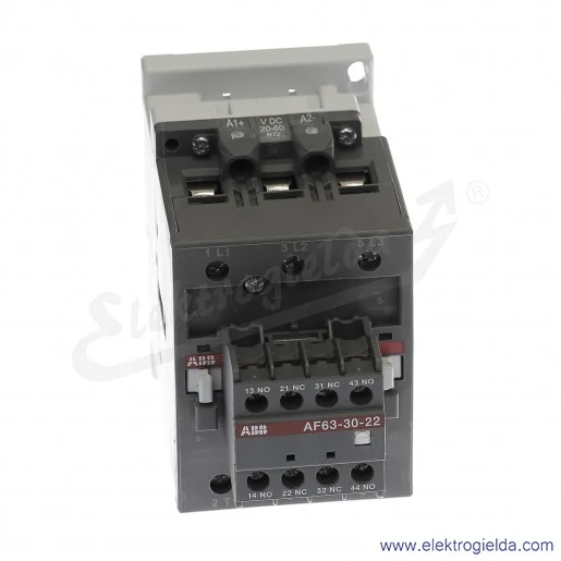 Stycznik AF63-30-22 24-60V AC/DC, 30KW/400V 65A AC-3, 115A AC-1, 3-polowy Stycznik AF63-30-22 24-60V AC/DC, 30KW/400V 65A AC-3, 115A AC-1, 3-polowy