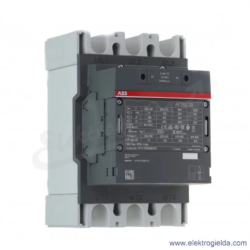 Stycznik AF205-30-00-13 100-250V AC/DC, 110KW/400V 205A AC-3, 350A AC-1, 3-polowy Stycznik AF205-30-00-13 100-250V AC/DC, 110KW/400V 205A AC-3, 350A AC-1, 3-polowy