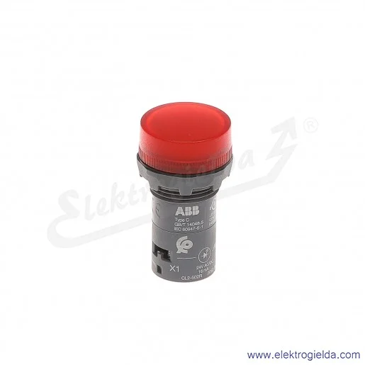 Lampka sygnalizacyjna CL2-502R czerwona 24V AC/DC ze zintegrowanym źródłem światła LED Lampka sygnalizacyjna CL2-502R czerwona 24V AC/DC ze zintegrowanym źródłem światła LED