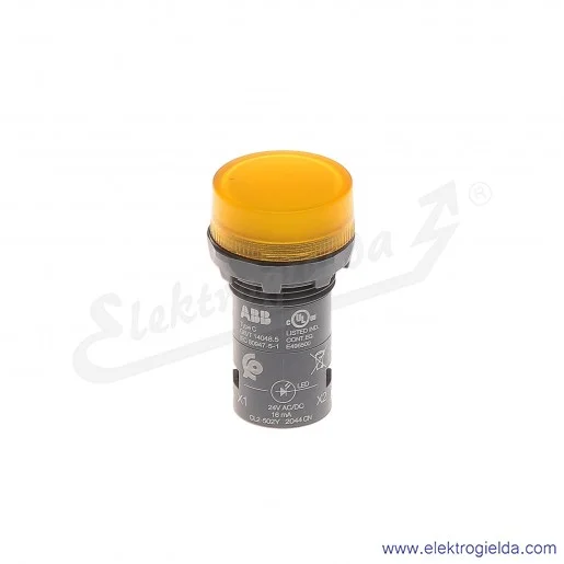 Lampka sygnalizacyjna CL2-502Y żółta 24V AC/DC ze zintegrowanym źródłem światła LED Lampka sygnalizacyjna CL2-502Y żółta 24V AC/DC ze zintegrowanym źródłem światła LED