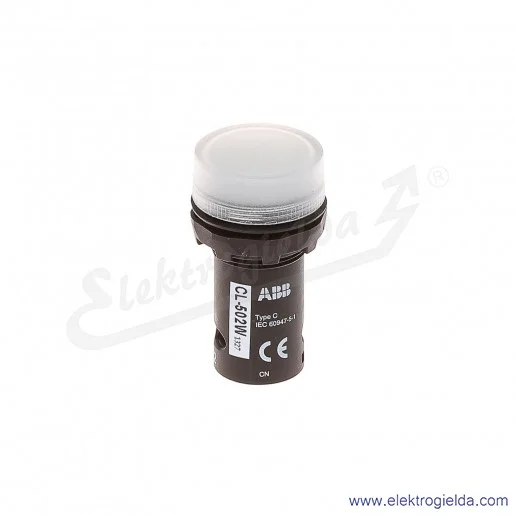 Lampka sygnalizacyjna CL2-502C biała 24V AC/DC ze zintegrowanym źródłem światła LED Lampka sygnalizacyjna CL2-502C biała 24V AC/DC ze zintegrowanym źródłem światła LED