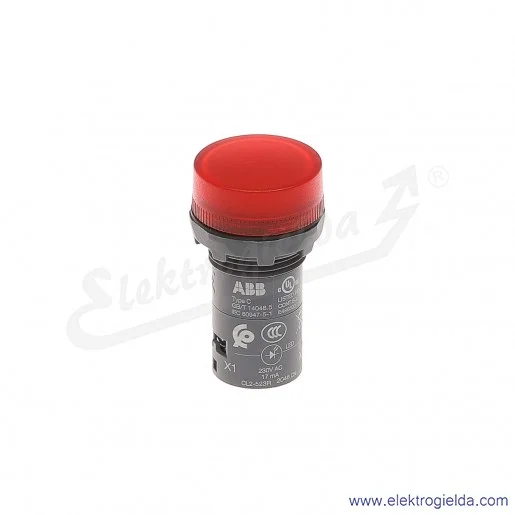 Lampka sygnalizacyjna CL2-523R czerwona 230V AC ze zintegrowanym źródłem światła LED Lampka sygnalizacyjna CL2-523R czerwona 230V AC ze zintegrowanym źródłem światła LED