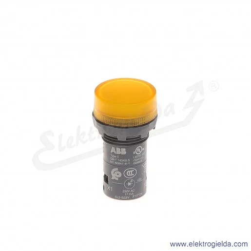 Lampka sygnalizacyjna CL2-523Y żółta 230V AC ze zintegrowanym źródłem światła LED Lampka sygnalizacyjna CL2-523Y żółta 230V AC ze zintegrowanym źródłem światła LED