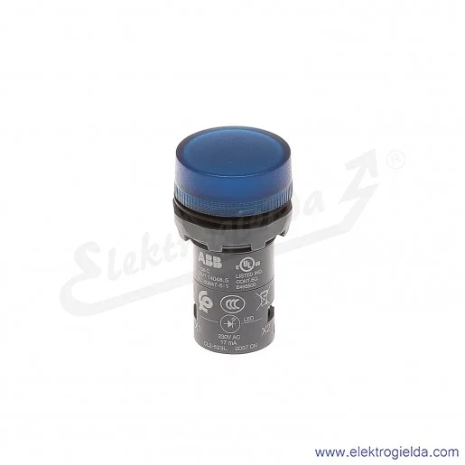 Lampka sygnalizacyjna CL2-523L niebieska 230V AC ze zintegrowanym źródłem światła LED Lampka sygnalizacyjna CL2-523L niebieska 230V AC ze zintegrowanym źródłem światła LED