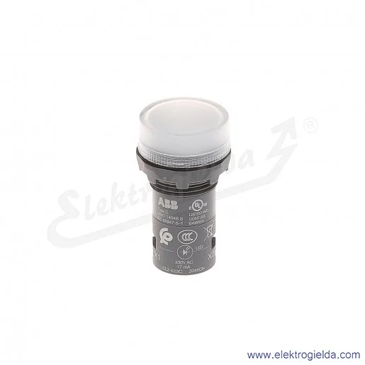 Lampka sygnalizacyjna CL2-523C biała 230V AC ze zintegrowanym źródłem światła LED Lampka sygnalizacyjna CL2-523C biała 230V AC ze zintegrowanym źródłem światła LED