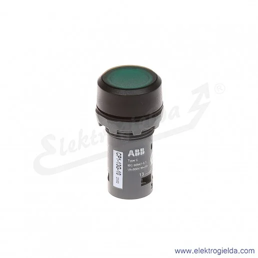 Przycisk CP1-13G-10 płaski podświetlany zielony 1NO 230V AC/DC monostabilny Przycisk CP1-13G-10 płaski podświetlany zielony 1NO 230V AC/DC monostabilny