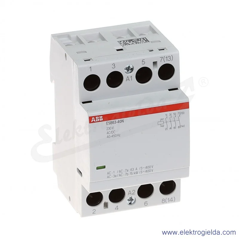 Stycznik modułowy ESB63-40N-06 63A 4NO 230V AC/DC Stycznik modułowy ESB63-40N-06 63A 4NO 230V AC/DC