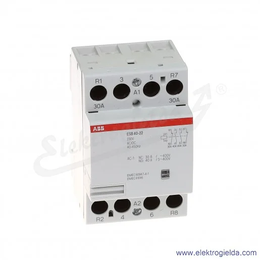 Stycznik modułowy ESB40-22-230AC/DC 40A 2NO+2NC Stycznik modułowy ESB40-22-230AC/DC 40A 2NO+2NC