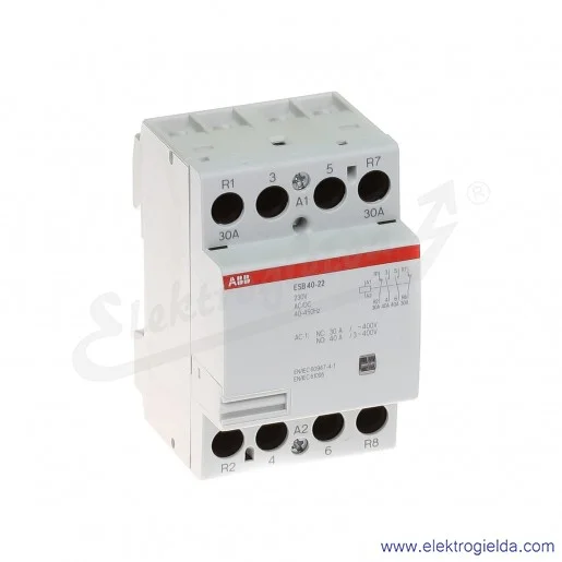 Stycznik modułowy ESB40-22-230AC/DC 40A 2NO+2NC Stycznik modułowy ESB40-22-230AC/DC 40A 2NO+2NC