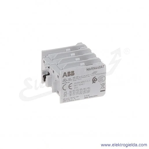 Blok styków pomocniczych MARN440AT czołowe 4NO Blok styków pomocniczych MARN440AT czołowe 4NO