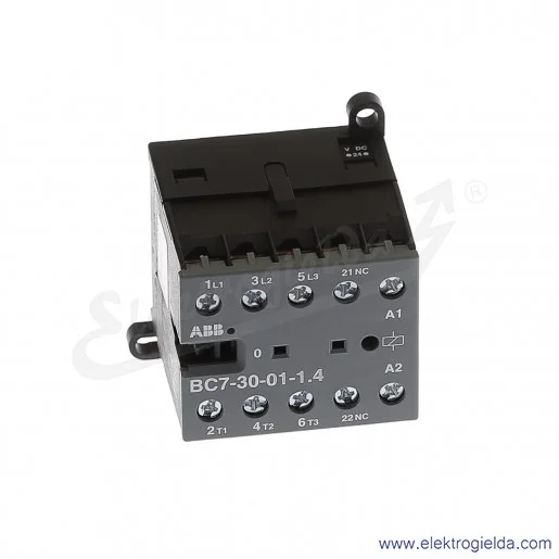 Stycznik interfejsowy BC7-30-01-1.4-81 24 DC, 1NC, 5.5KW/400V 16A AC-3, 20A AC-1, 3-polowy Stycznik interfejsowy BC7-30-01-1.4-81 24 DC, 1NC, 5.5KW/400V 16A AC-3, 20A AC-1, 3-polowy