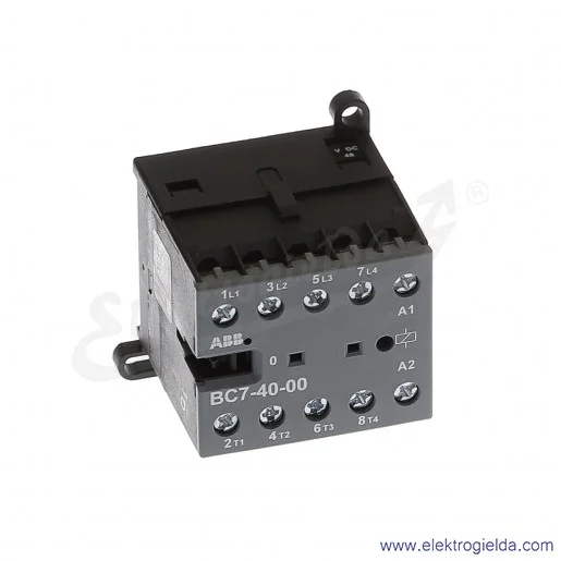 Stycznik BC7-40-00-16 48 DC, 5.5KW/400V 16A AC-3, 20A AC-1, 4-polowy Stycznik BC7-40-00-16 48 DC, 5.5KW/400V 16A AC-3, 20A AC-1, 4-polowy