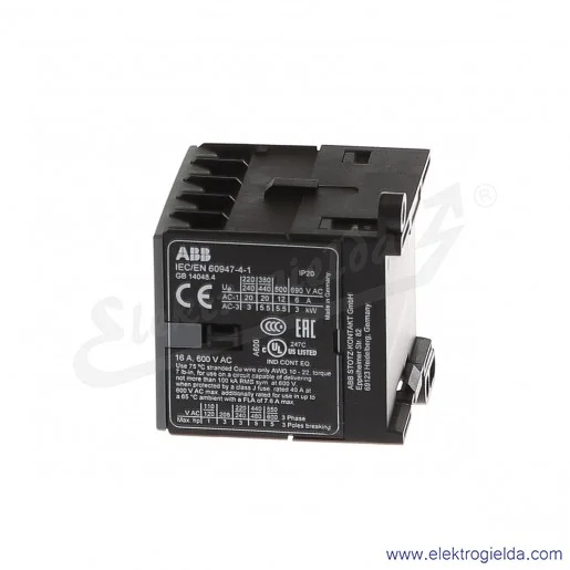 Stycznik interfejsowy BC7-40-00-1.4-81 24 DC, 5.5KW/400V 16A AC-3, 20A AC-1, 4-polowy Stycznik interfejsowy BC7-40-00-1.4-81 24 DC, 5.5KW/400V 16A AC-3, 20A AC-1, 4-polowy