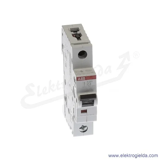 Wyłącznik nadprądowy S201-C2 1P C 2A AC 6kA Wyłącznik nadprądowy S201-C2 1P C 2A AC 6kA
