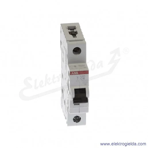 Wyłącznik nadprądowy S201-C10 1P C 10A AC 6kA Wyłącznik nadprądowy S201-C10 1P C 10A AC 6kA