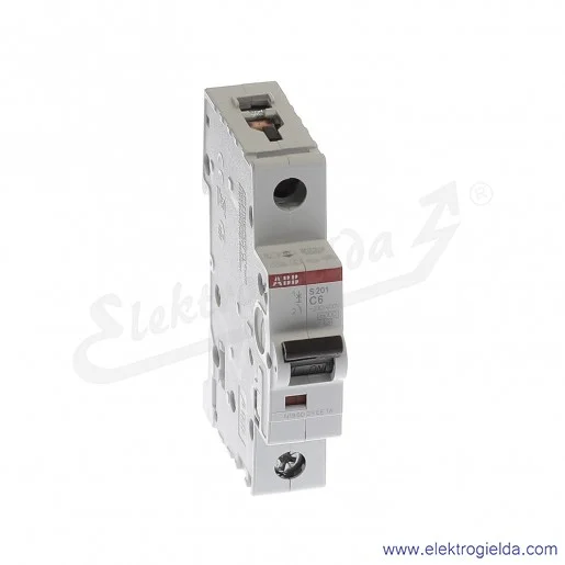 Wyłącznik nadprądowy S201-C6 1P C 6A AC 6kA Wyłącznik nadprądowy S201-C6 1P C 6A AC 6kA