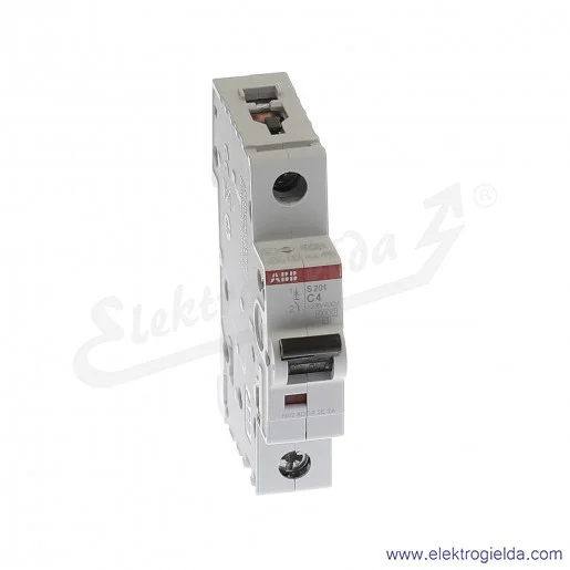 Wyłącznik nadprądowy S201-C4 1P C 4A AC 6kA Wyłącznik nadprądowy S201-C4 1P C 4A AC 6kA